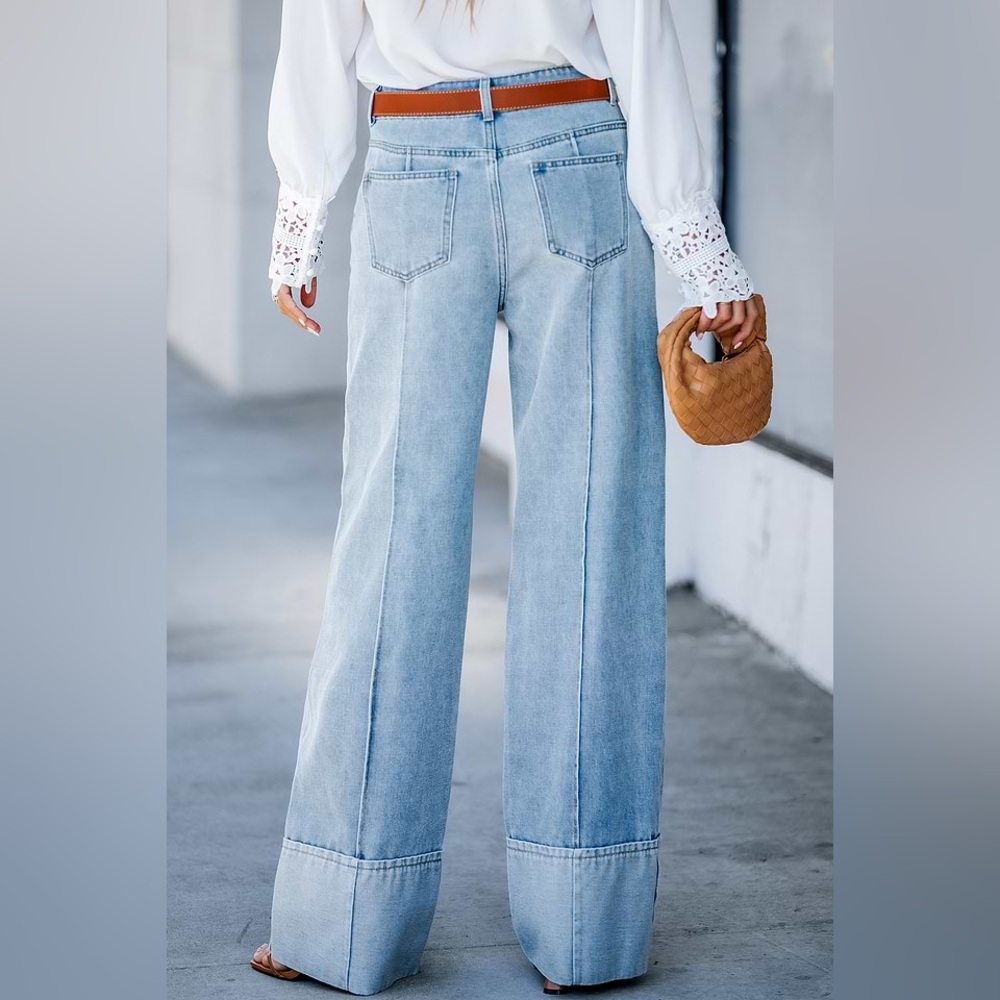 CUPSHE Women's Urban Shift Blue Jeans - Picture 11 of 12